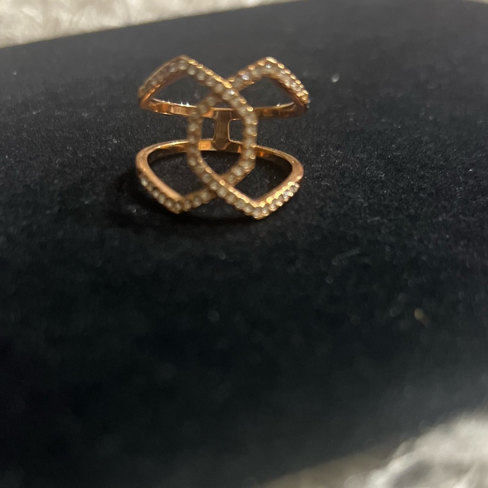 Premier Designs Gold-Tone Crisscross Ring